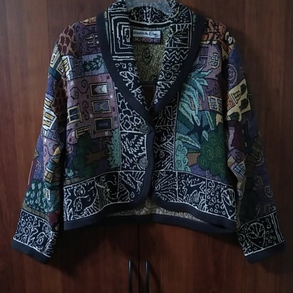 Vintage Jackets & Blazers - Vintage 1980’s Crop Jacket City Street Size Large